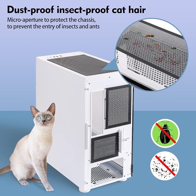 400x300mm DIY PC Case Dust Filter, 1.2mm Hole, PVC Dustproof Mesh Filter Cover - Image 4