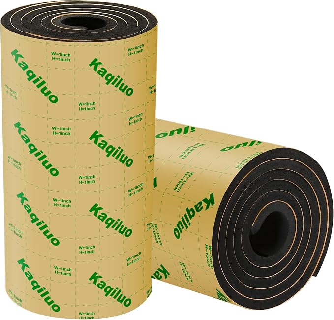 Kaqiluo 2 Pack High Density Self-Adhesive Sound Insulation Acoustic Closed Cell by Kaqiluo