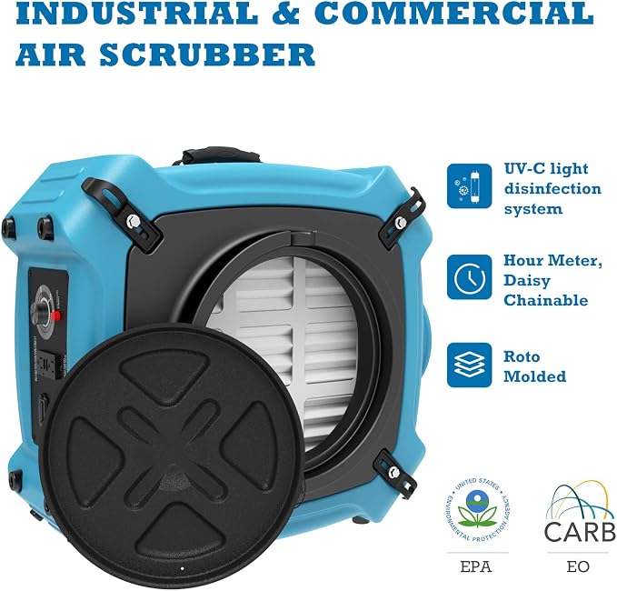 ALORAIR PureAiro HEPA Max 870 Air Scrubber 3-Stage Filtration Negative Machine - Image 4