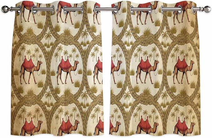 2 Panel Kitchen Cafe Curtains, Window Decor Tier Curtains by Hokiten