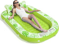Inflatable Tanning Pool Lounger Float with Cervical Pillow - Pool Floats Adult for Sunbathing, Backyard, Pool Party - Inflate Ball Pit for Babies - Kids Swimming Pool Bed