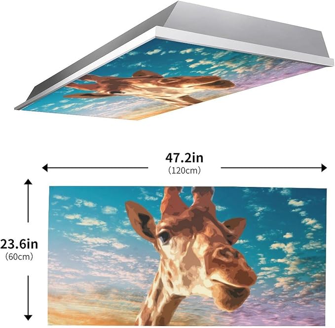 2PCS Fluorescent Light Covers for Classroom Ceiling Lights Magnetic Light Covers - Image 3