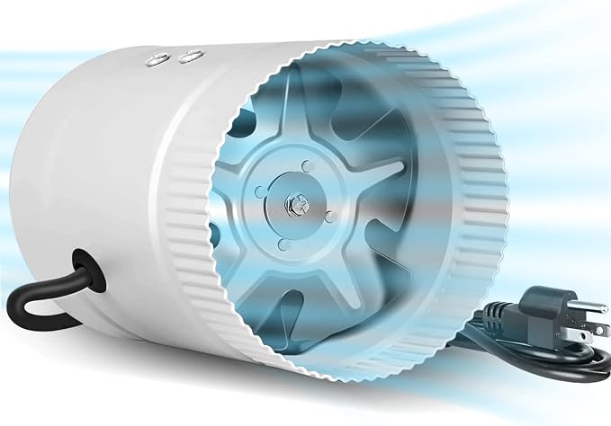 iPower Inline Booster Duct Fan 4" HVAC Exhaust Ventilation Blower by iPower