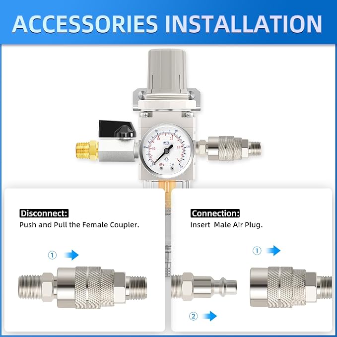1/4" NPT Air Drying System, 5 Micron Air Line Filter - Image 4