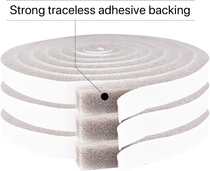Foam Weather Stripping-3 Rolls, 1/2 Inch Wide X 1/2 Inch Thick Total 20 Feet - Image 3