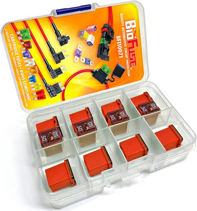 50A Low Profile JCASE 12-Piece Cartridge Fuse Assortment. Fits Most: Nissan - Image 2