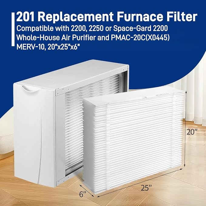 2-Pack 201 Replacement Furnace Filter Compatible - Image 2