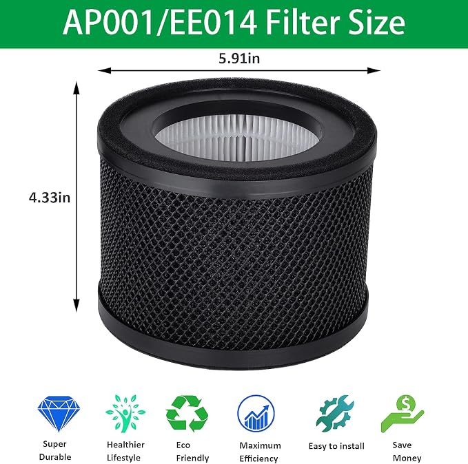AP001 EE014 Filter, Lichelete 2 Pack True Replacement Filter Compatible - Image 2