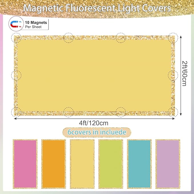 6pcs Magnetic Fluorescent Light Covers - Image 2