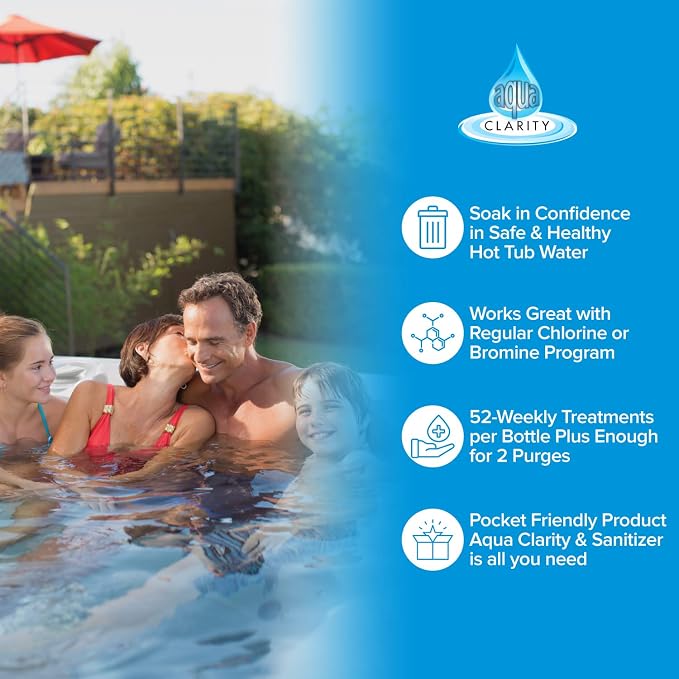 3-in-1 Hot Tub Cleaner, Clarifier & Conditioner, Eliminate The Need to Purge & - Image 4