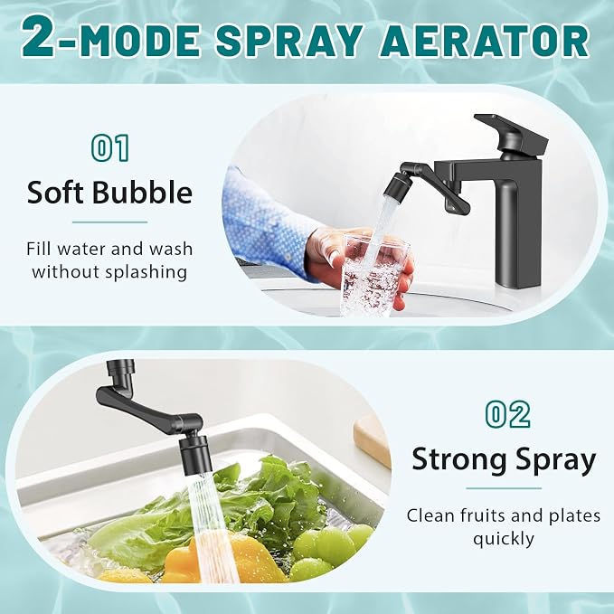 CECEFIN 1440° Rotating-Faucet-Extender Sink Aerator - Image 3