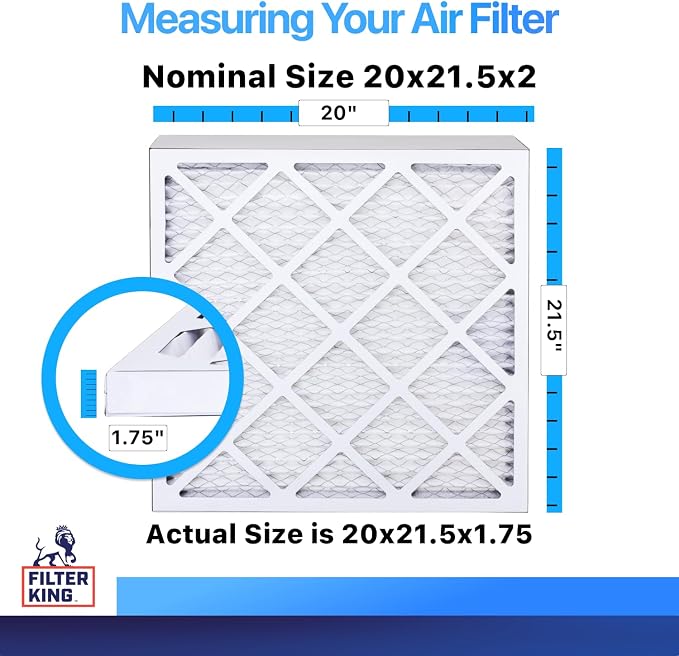 Filter King 20x21.5x2 Air Filter | 6-PACK | MERV 8 HVAC Pleated A/C Furnace - Image 2