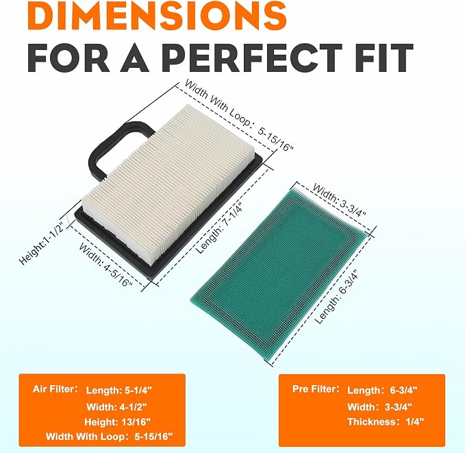 Hipa 499486 698754 Air Filter for Husqvarn YTH2348 John Deere D140 D130 L120 - Image 8
