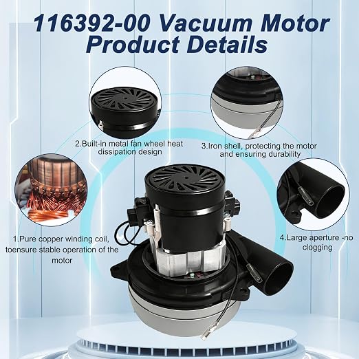 116392-00/116392-01 Vacuum Motor, Electric Vacuums Pump Blower Motor - Image 3