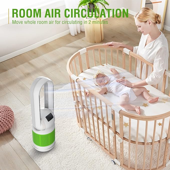 Mitcent Bladeless Tower Fan and Air Purifier in One 32-Inch, HEPA-filter - Image 3