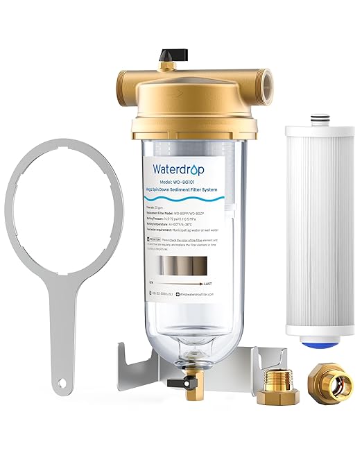Waterdrop Mega Spin Down Sediment Filter, Reusable Whole House Water Filter by Waterdrop