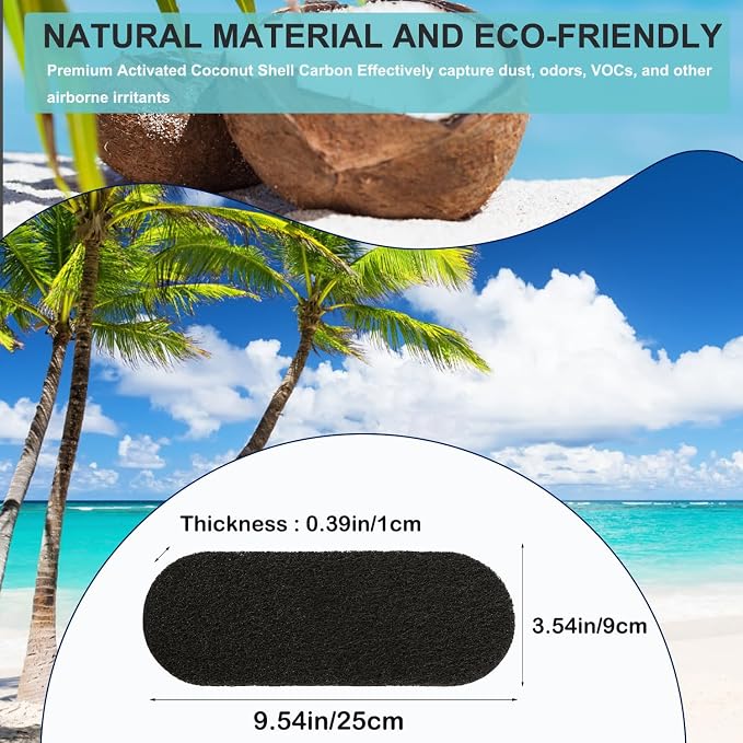 10 Pack Ceiling Fan Filter for Blades, Activated Carbon Ceiling Fan Air - Image 6