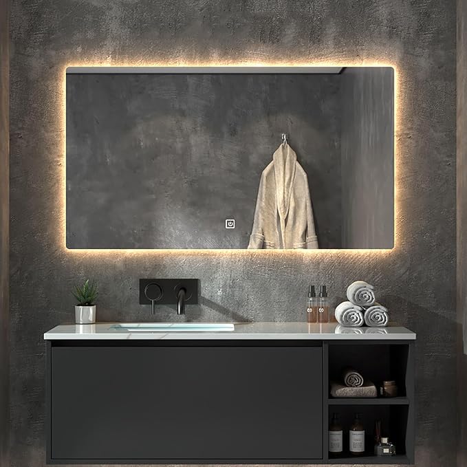 500 X800 mm Illuminated Backlit LED Bathroom Mirror, Wall Mounted Multifunction by JSLJDM