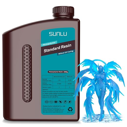 SUNLU 3D Printer Resin 2kg, Fast Curing Standard 3D Resin by SUNLU