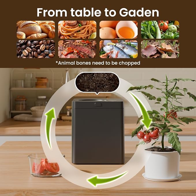 TOPZEE Electric Compost Bin for Kitchen, 3L Smart Countertop Composter - Image 6