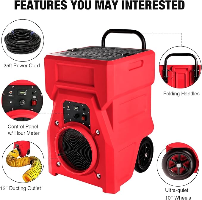 MOUNTO 1000cfm Portable Industrial Air Purifier Negative Air Scrubber - Image 3