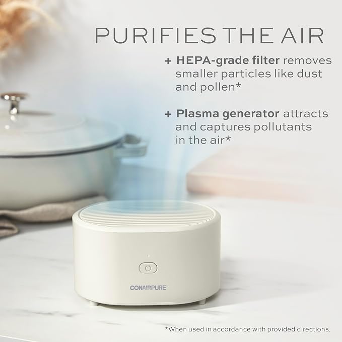 Conair Portable Small Air Purifier, Rechargeable Corded/Cordless, HEPA Air - Image 2