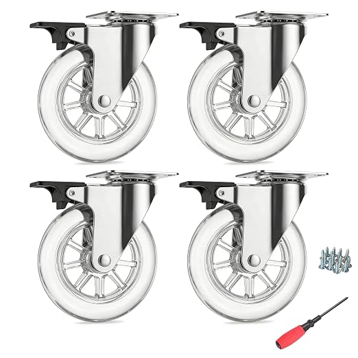 4 Pack 4 Inch Swivel Caster Wheels by YAEMIKY