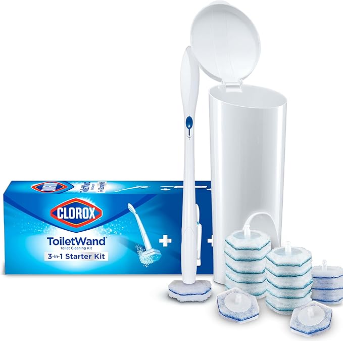 Clorox ToiletWand Toilet Bowl Cleaner- Toilet Brush, Storage Caddy and 16 by Clorox