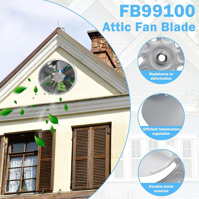FB99100 Attic Fan Blade Propeller 12" 32 Degree 5 Blade - Image 3