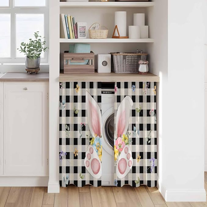 Easter Kitchen Curtains 45 Inch Long 2 Panel Set, Rod Pocket Window Treatment - Image 7