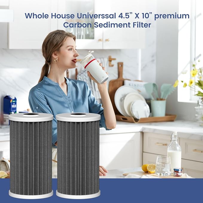 4.5"x10" 5 Micron Carbon Sediment Water Filter Replacement Cartridge Compatible - Image 6