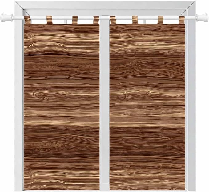 Brown Western Bedroom Curtains 72 Inch Length, Window Curtains Tab Top by Unknown
