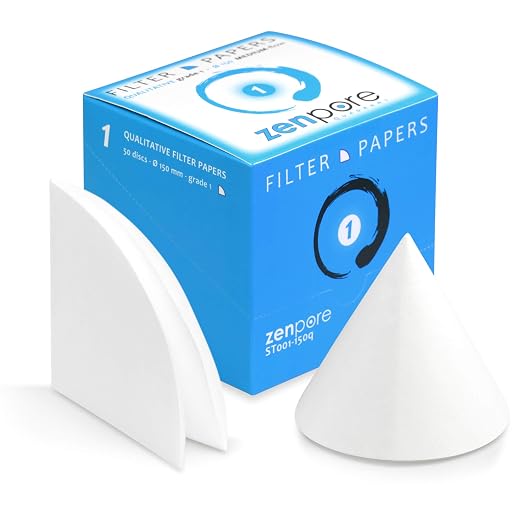 Qualitative Filter Paper 15 cm Quadrant Folded Filter Paper, Qualitative Grade 1 by ZENPORE