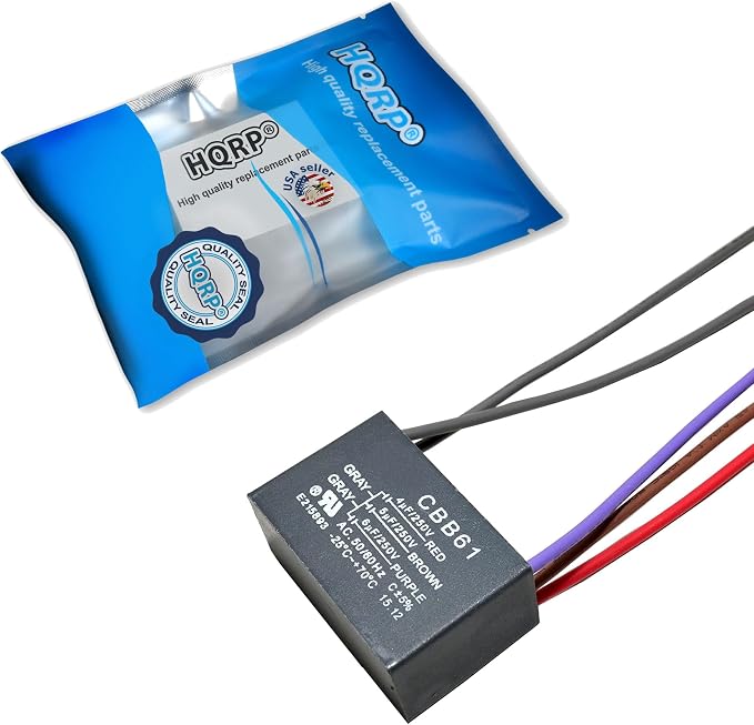 HQRP Capacitor Compatible with Hampton Bay Ceiling Fan 4uf+5uf+6uf 5-Wire CBB61 - Image 2