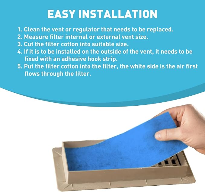 12"×140" Air Vent Filter for Home, AC & Floor Register Filter, MERV 8 - Image 7