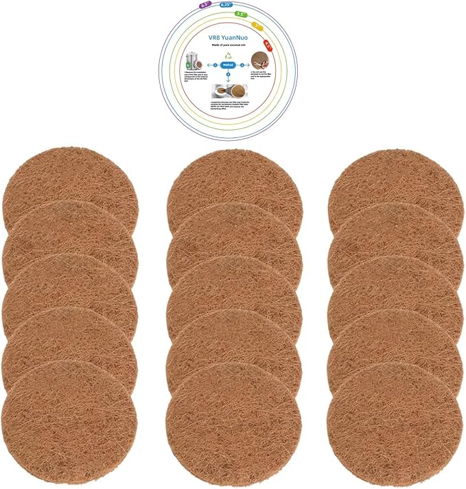 15 Packs of Kitchen Compost Bin Filters, Coconut Shell Made of Coconut Palm by Unknown
