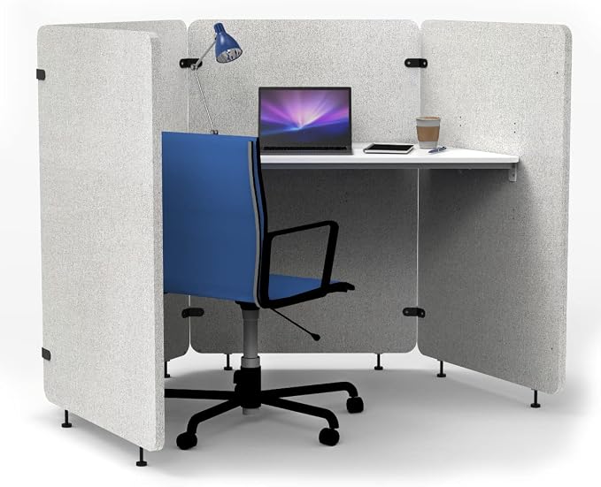 Stand Up Desk Store Noise Reducing Recycled PET 4 Panel Workpod by SStandUpDeskStore
