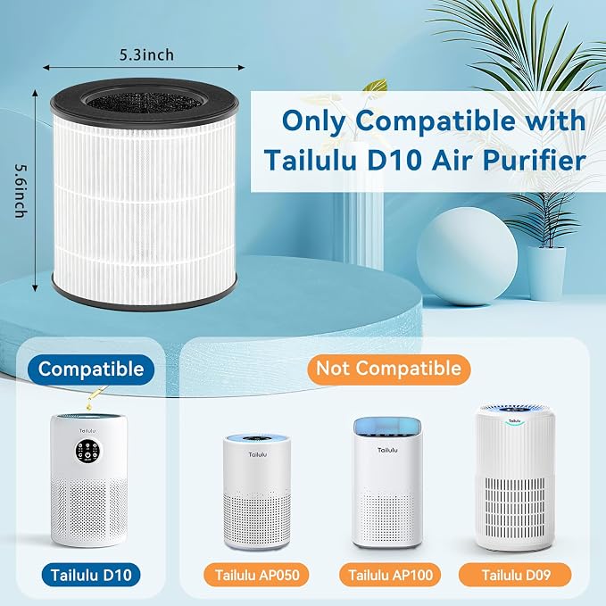 Tailulu D10 Replacement Filter, Air Purifier Filter - Image 5