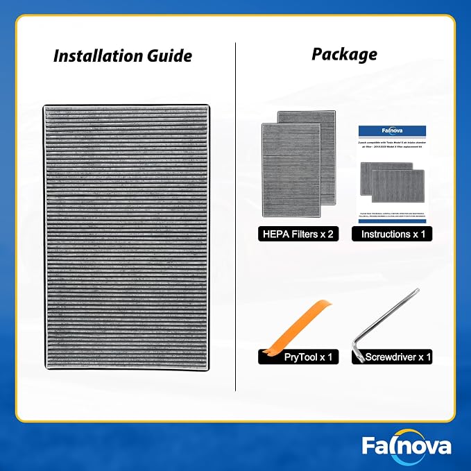 Compatible with Tesla Model X 2015-2020 Cabin Air Filter Intake HEAP Filter Kit - Image 5