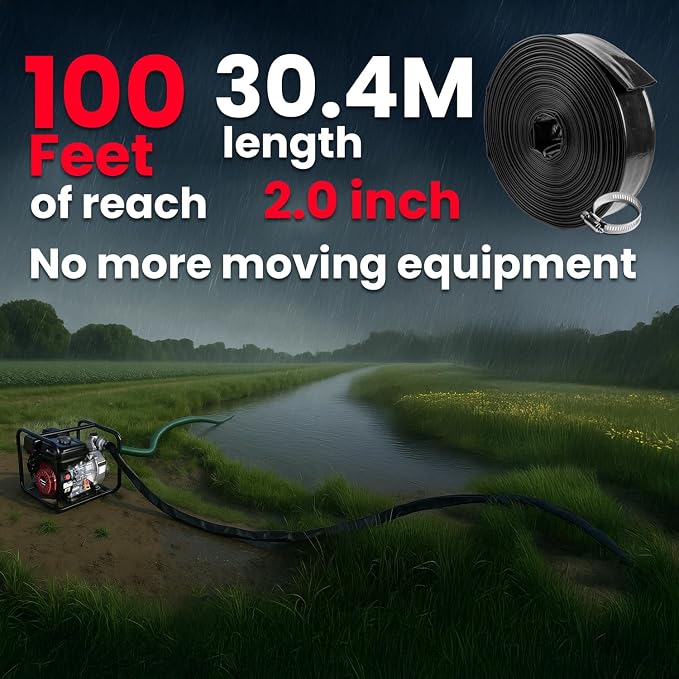 XtremepowerUS Backwash Hose Extra Heavy-Duty Pool Drain Hose 2" x 100 ft – 47 - Image 6