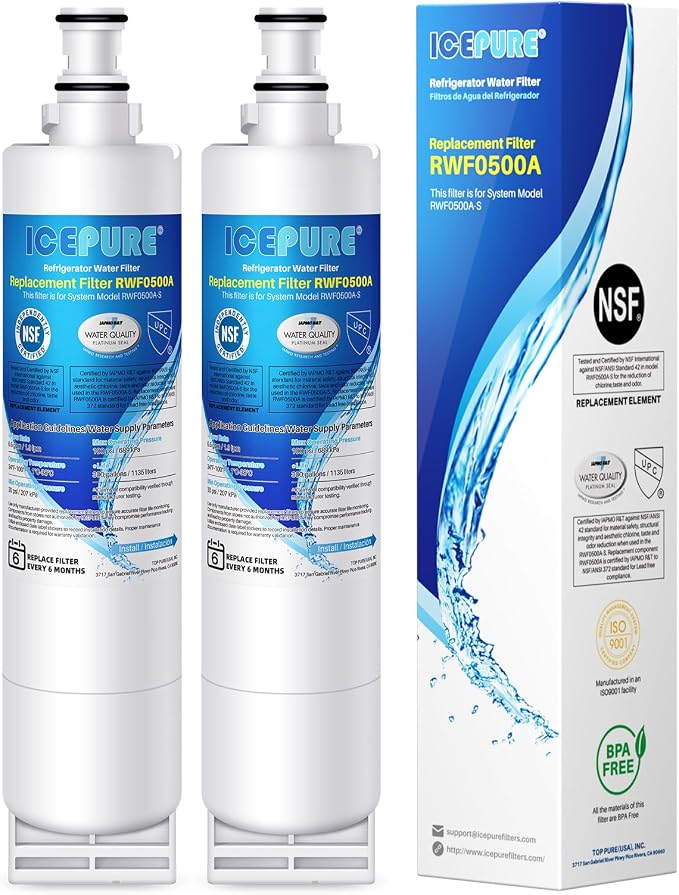 ICEPURE 4396508 Refrigerator Water Filter Replacement by ICEPURE