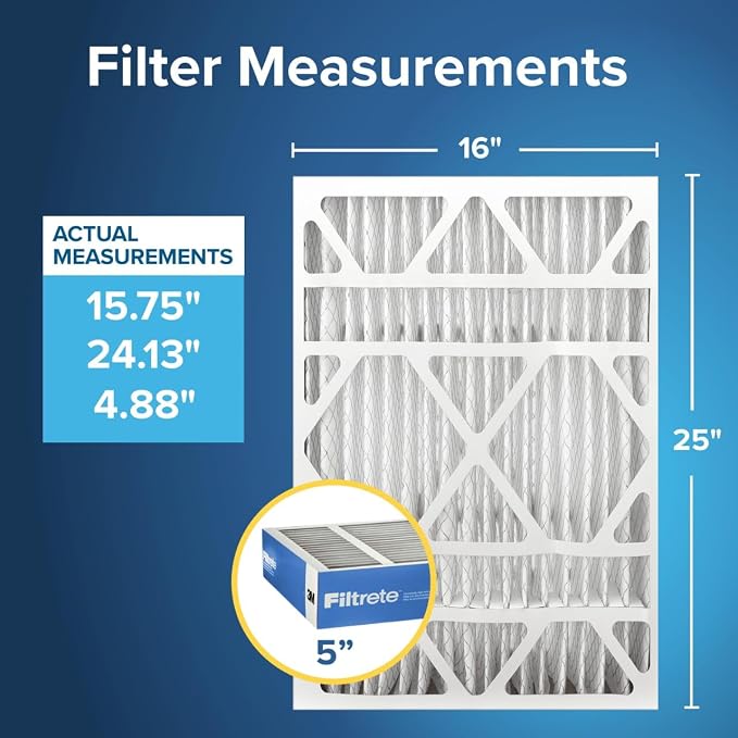 Filtrete 16x25x5 AC Furnace Air Filter, MERV 13, MPR 1900, Premium Allergen - Image 2