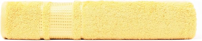 Melissa Linen 8 Piece Bath Towel Set, 2 Bath, 2 Hand, 4 Fingertip Towels - 100% Turkish Cotton, Absorbent, Quick Dry, Durable & Soft - Light Yellow