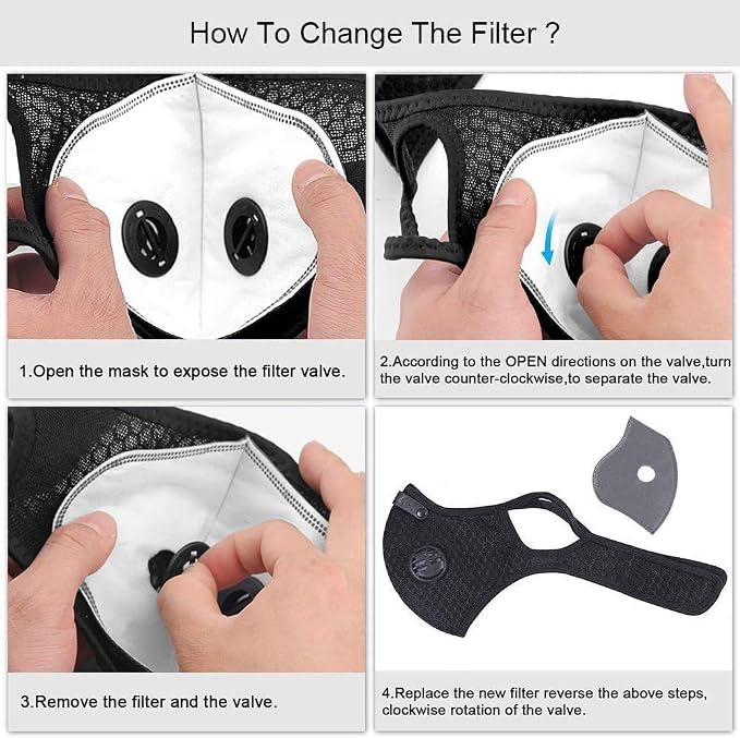 30 Pcs Activated Carbon Face Filters Anti Dust Replacements Parts - Image 5