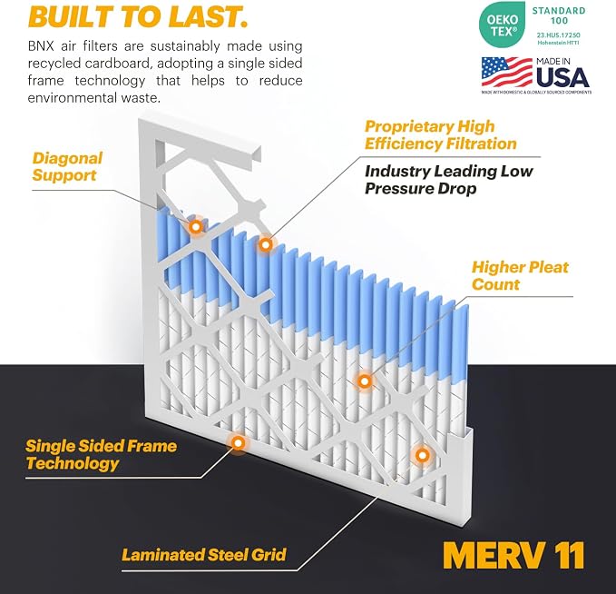 BNX TruFilter 20x20x2 Air Filter MERV 11 - Image 4