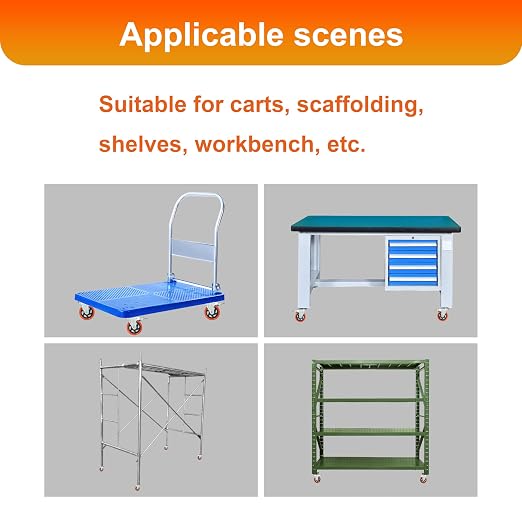 8 Pcs 4 Inch Heavy Duty Casters, - Image 6