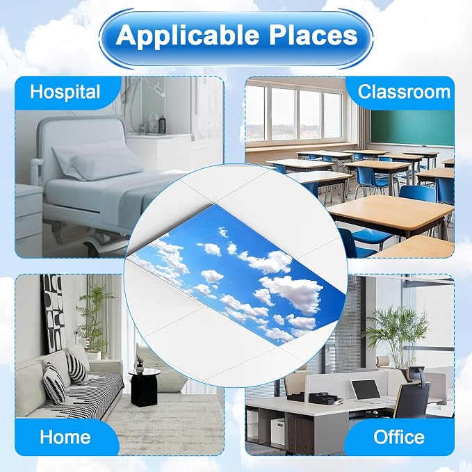4 Pcs Fluorescent Light Covers for Ceiling Lights Classroom, Stylish - Image 6