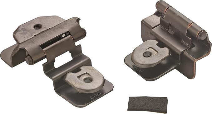 Amerock | Double Demountable Cabinet Hinge | 3/8 inch Inset Hinge | Satin - Image 3