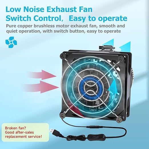Powerful Exhaust Fan Kit, Efficient Adjustable Ventilation - Image 7