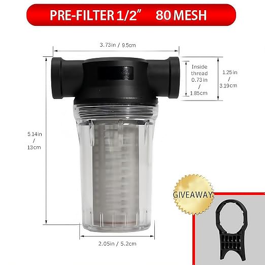 BUPUROTT Water Pump Strainer Inlet Filter - Image 2